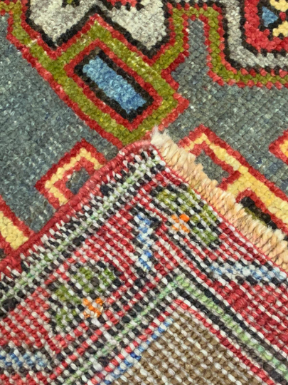 5x12 Rust and Gray Turkish Tribal Runner
