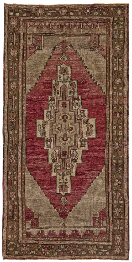 5x11 Red and Brown Turkish Tribal Runner