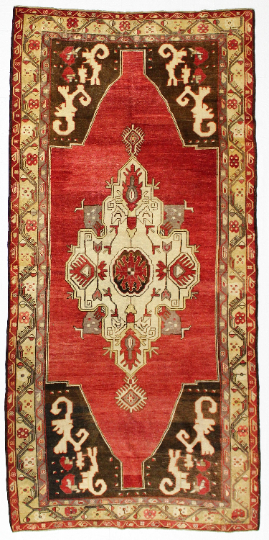 5x11 Red and Gold Turkish Tribal Runner