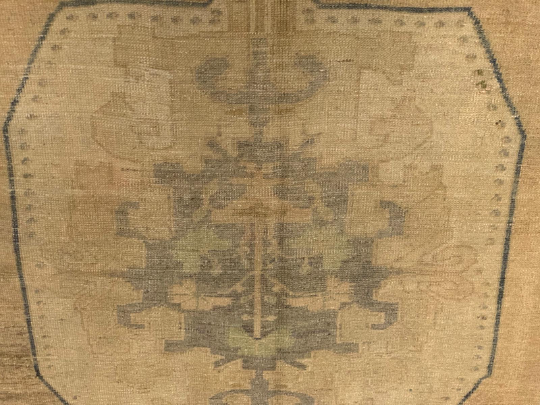 5x9 Gray and Beige Turkish Tribal Rug