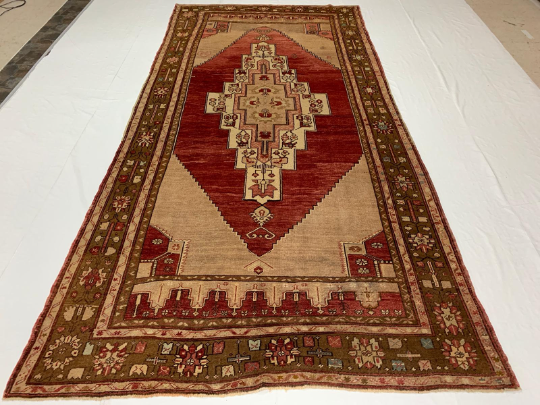 5x11 Red and Brown Turkish Tribal Runner