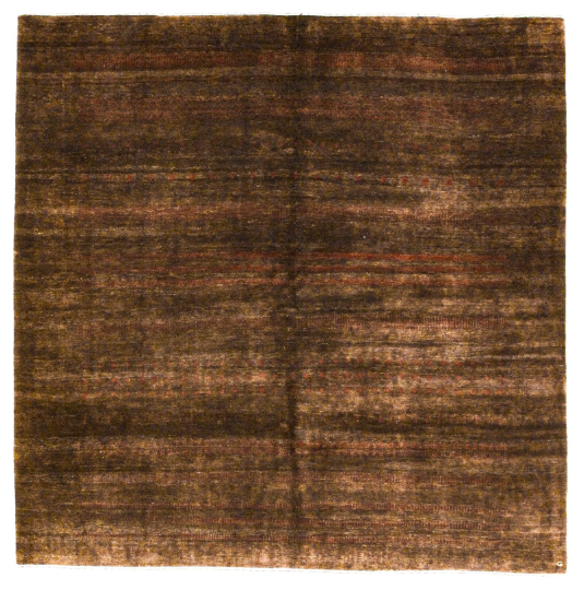 6x6 Brown and Red Modern Contemporary Rug